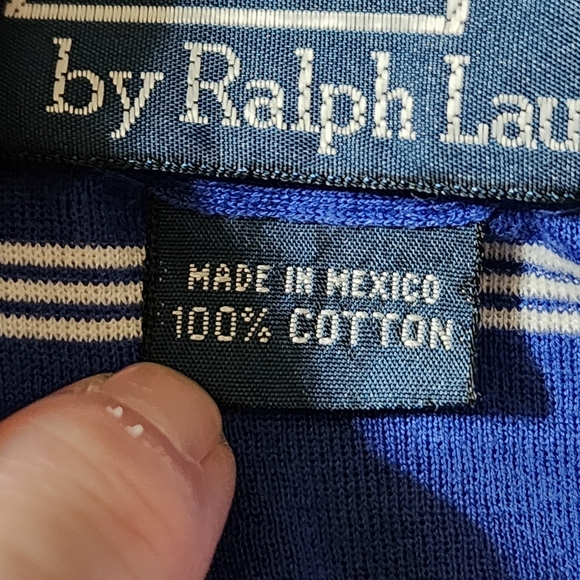 Polo Ralph Lauren Polo Shirt Men's XXL Blue White Stripes Golf 2XL - Picture 7 of 8